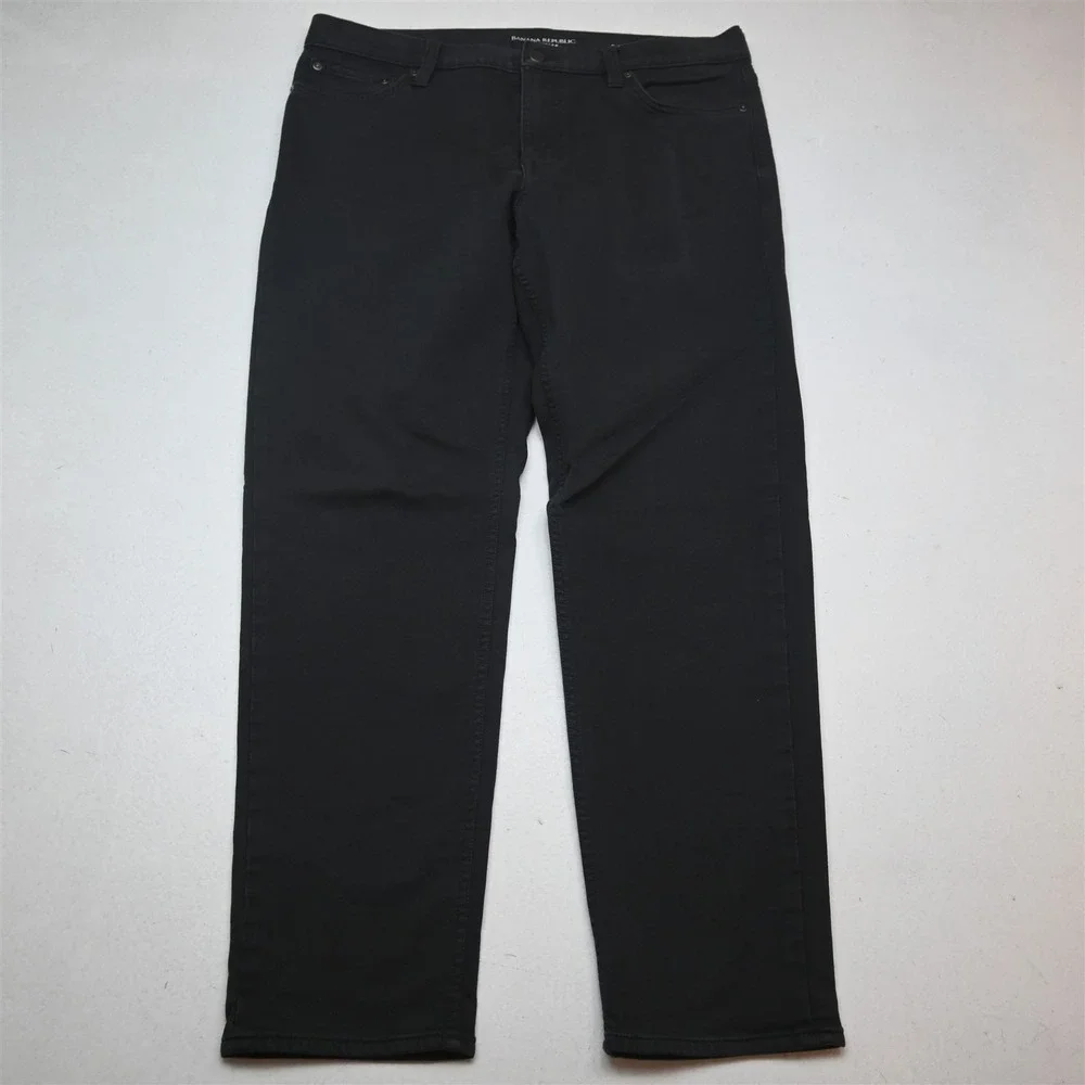 Banana Republic 34x30 Charcoal Gray Brushed Traveler Athletic Tapered Mens Jeans